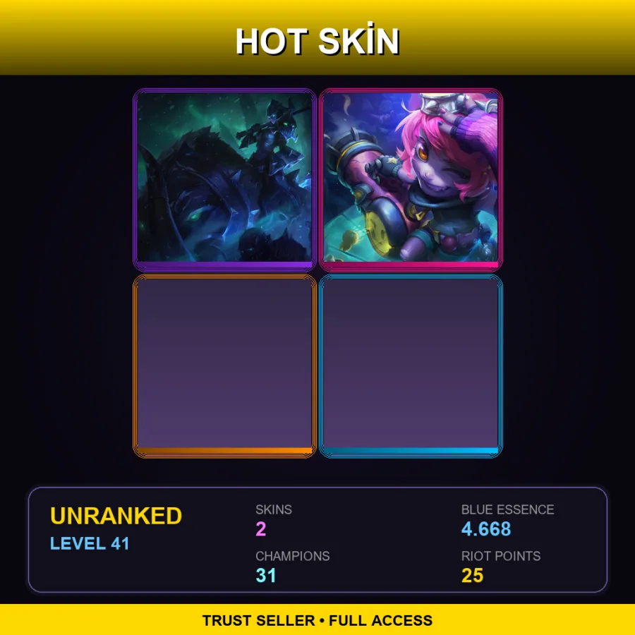 EUW | Lv41 | Unranked | 2 Skin | 31 Champ