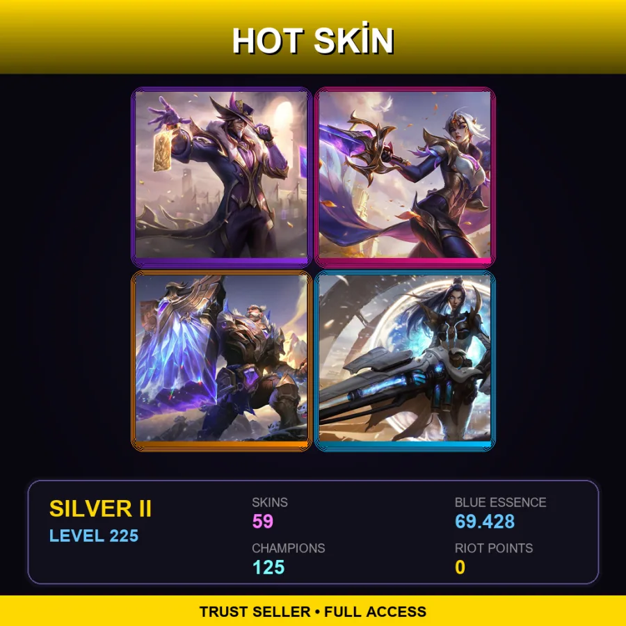 LAS | Lv225 | Silver II | 59 Skin | 125 Champ