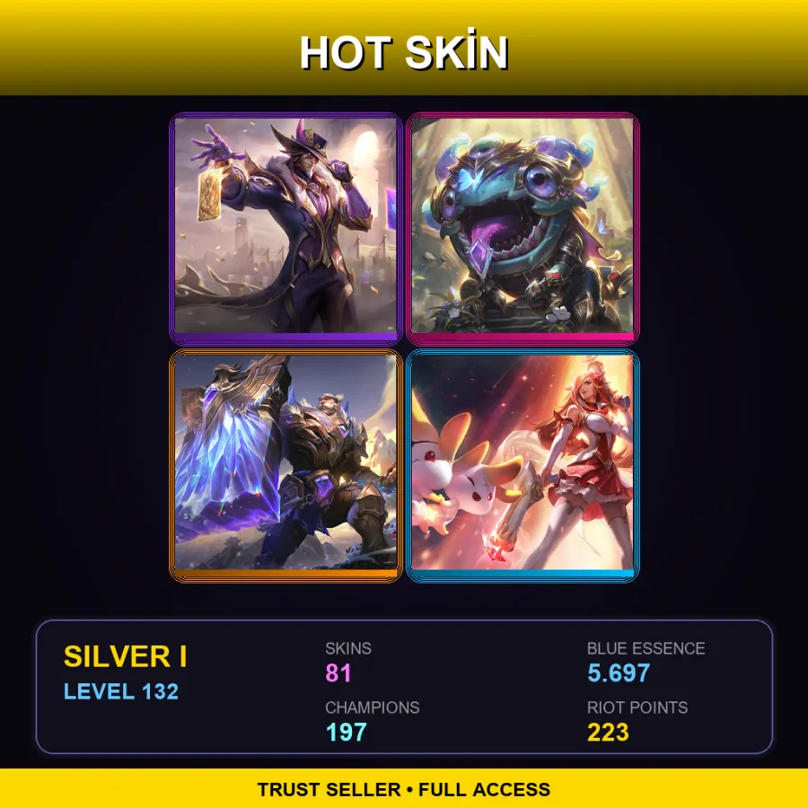 EUW | Lv132 | Silver I | 81 Skin | 197 Champ