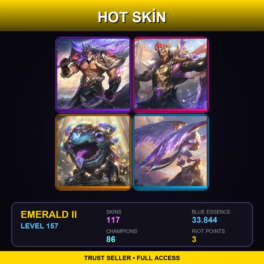 NA | Lv157 | Emerald II | 117 Skin | 86 Champ