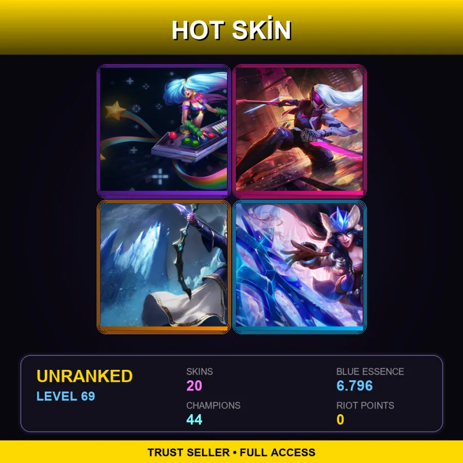 VN | Lv69 | Unranked | 20 Skin | 44 Champ — Queen Ashe
