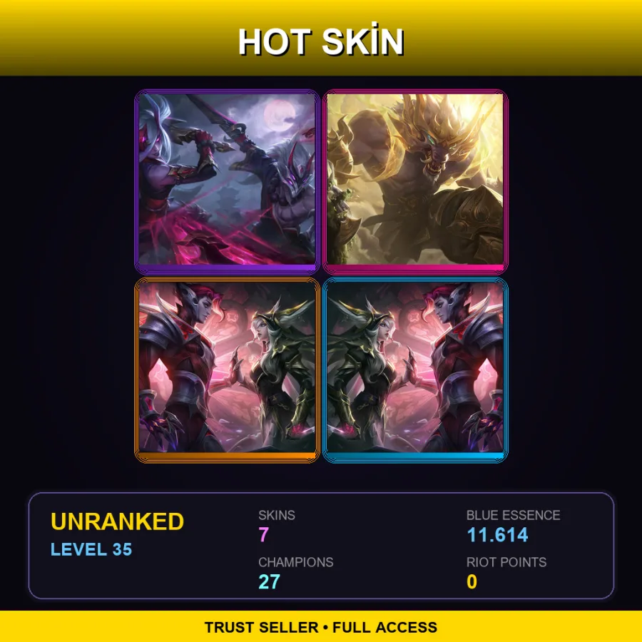 ME | Lv35 | Unranked | 7 Skin | 27 Champ with Sett