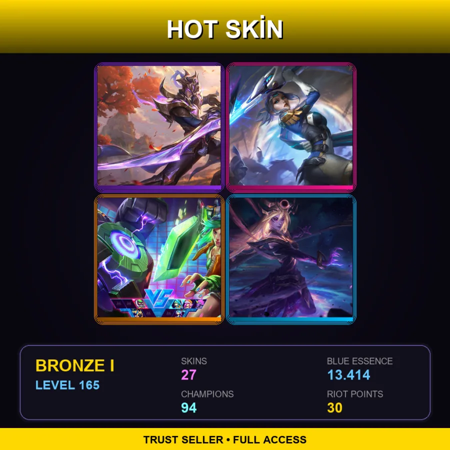LAS | Lv165 | Bronze I | 27 Skin | 94 Champ