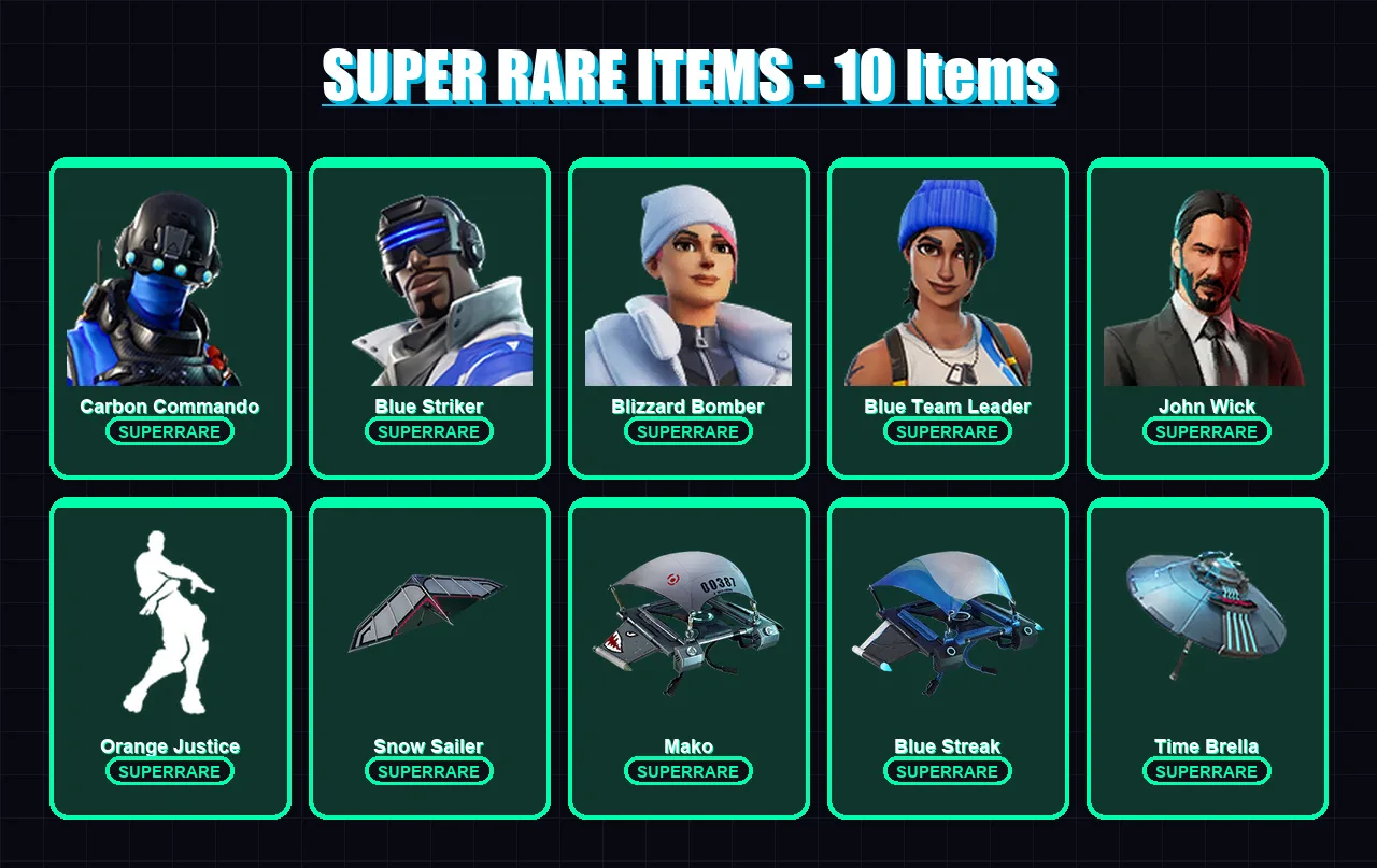 [PS4/PS5/XBOX/PC] | Carbon Commando | Blue Striker | Blizzard Bomber | 103 skin | Lv1123