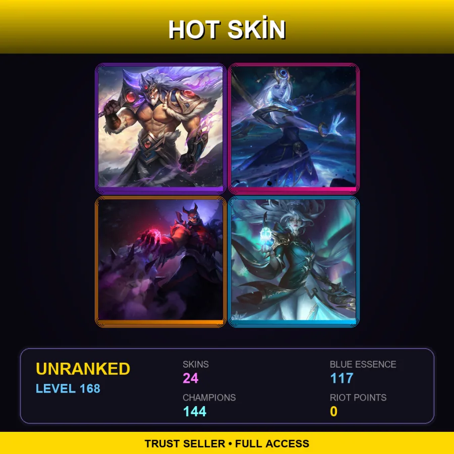 LAS | Lv168 | Unranked | 24 Skin | 144 Champ — Dunkmaster Darius