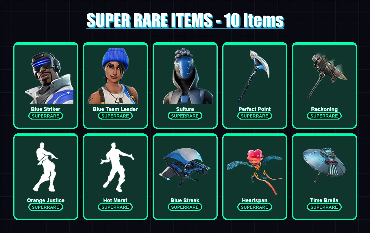 [PS4/PS5/XBOX/PC] | Blue Striker | Blue Team Leader | Sultura | A.I.M. | Fade | 70 skin | 80 pickaxe | 87 emote | 85 glider | Lv1270