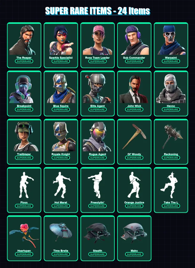 [SWITCH/XBOX/PC] | The Reaper | Sparkle Specialist | Rose Team Leader | 195 skin | Lv949