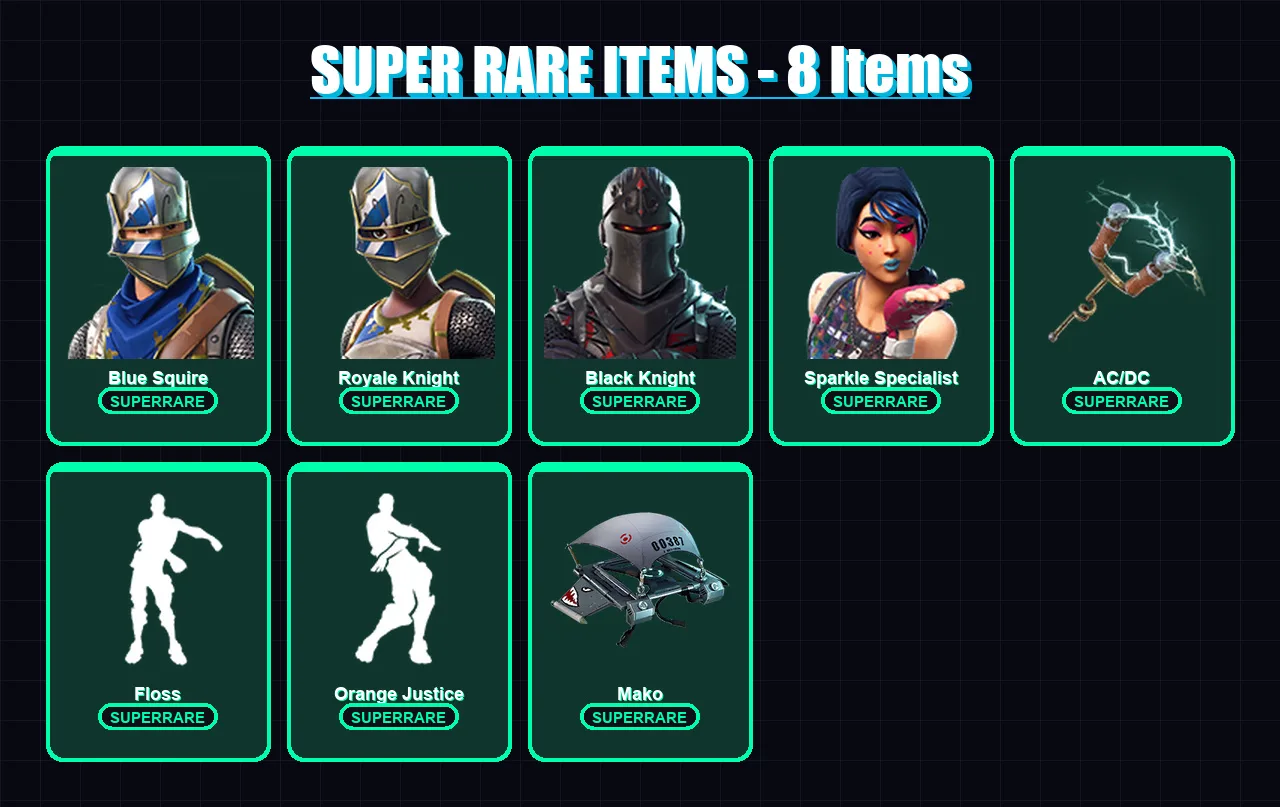 [PC/XBOX/PSN] | Blue Squire | Royale Knight | Black Knight | Sparkle Specialist | Zenith | 14 skin | 13 pickaxe | 20 emote | 18 glider | Lv281