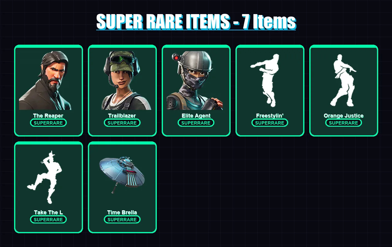 [PC/XBOX] | The Reaper | Trailblazer | Elite Agent | Hybrid | Sentinel | 47 skin | 39 pickaxe | 51 emote | 52 glider | Lv731