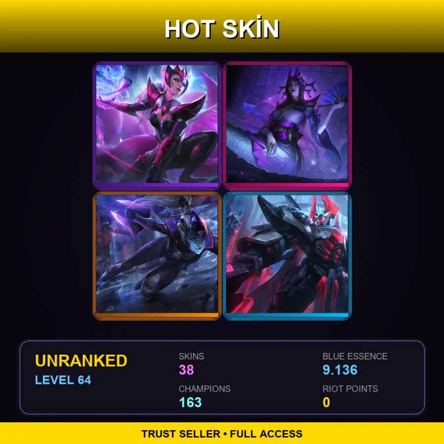 SG | Lv64 | Unranked | 38 Skin | 163 Champ — Alien Invader Heimerdinger