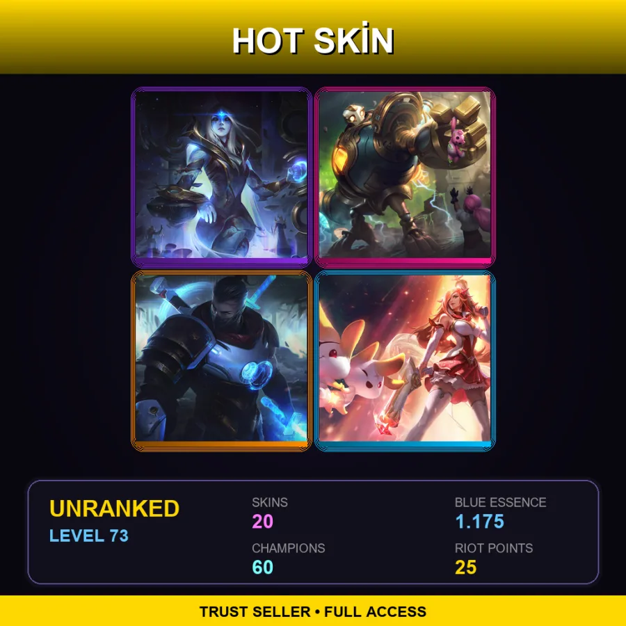 EUNE | Lv73 | Unranked | 20 Skin | 60 Champ — Victorious Blitzcrank
