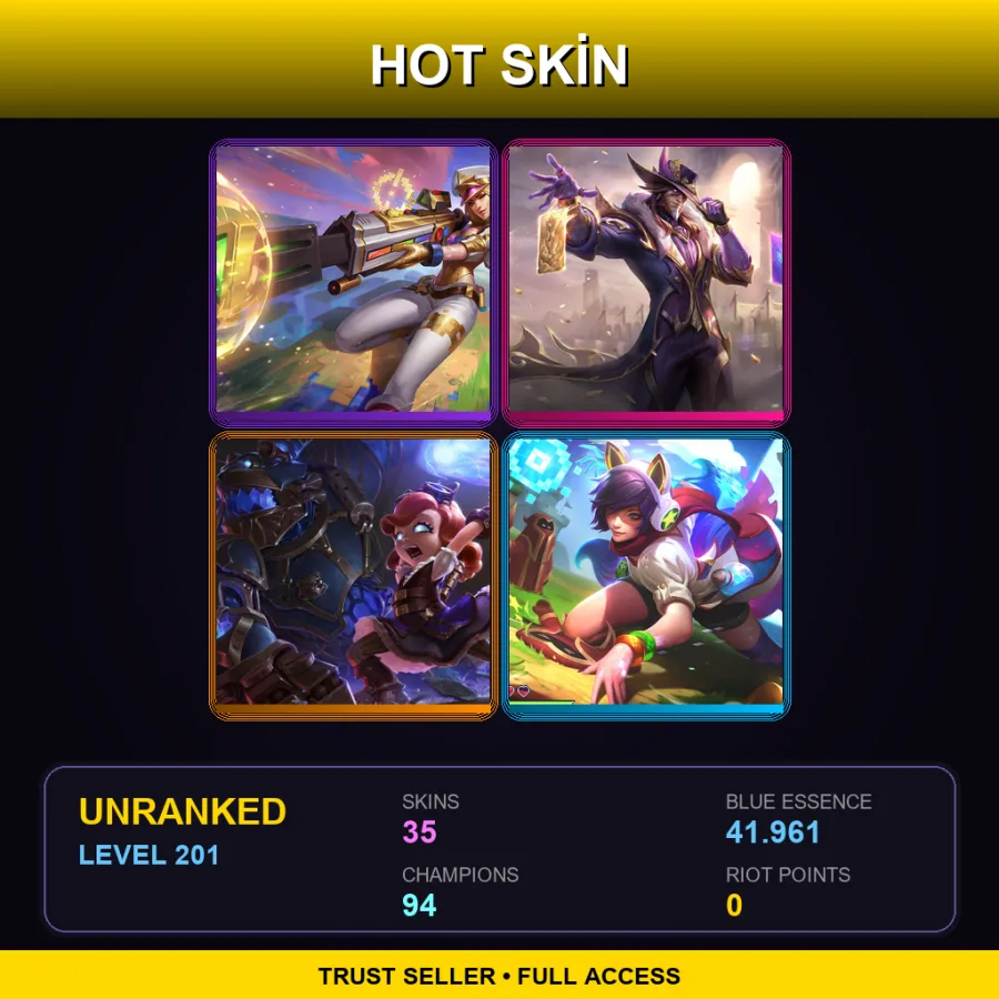 LAS | Lv201 | Unranked | 35 Skin | 94 Champ — Marauder Xin Zhao