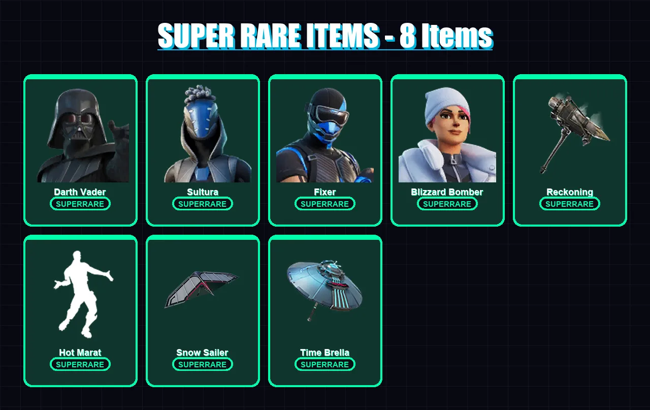 [PS4/PS5/XBOX/PC] | Darth Vader | Sultura | Fixer | Blizzard Bomber | Ruin | 170 skin | 250 pickaxe | 225 emote | 178 glider | Lv4745 — Fortnite account