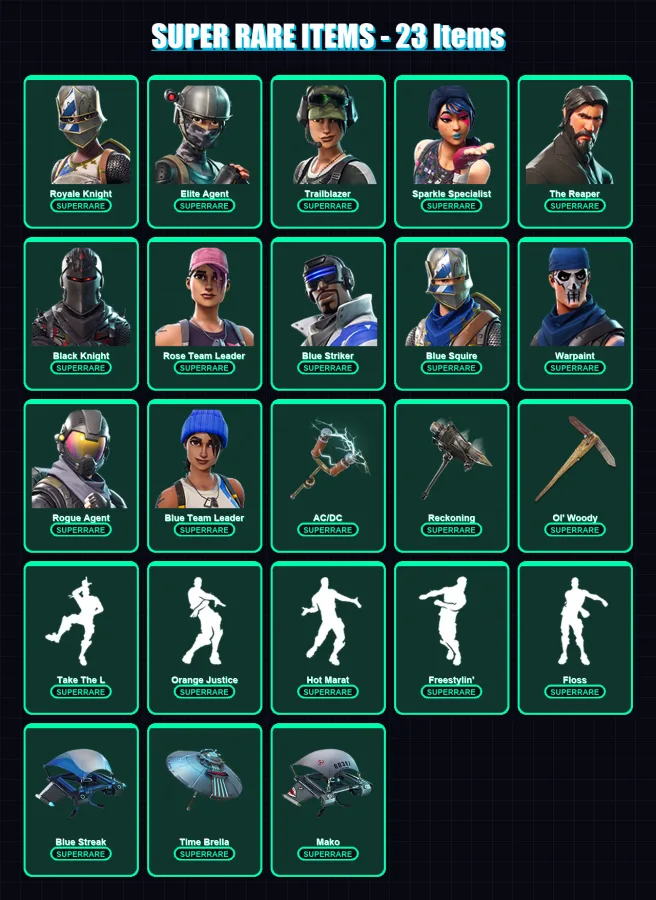 [PS4/PS5/XBOX/PC] | Royale Knight | Elite Agent | Trailblazer | 122 skin | Lv1550