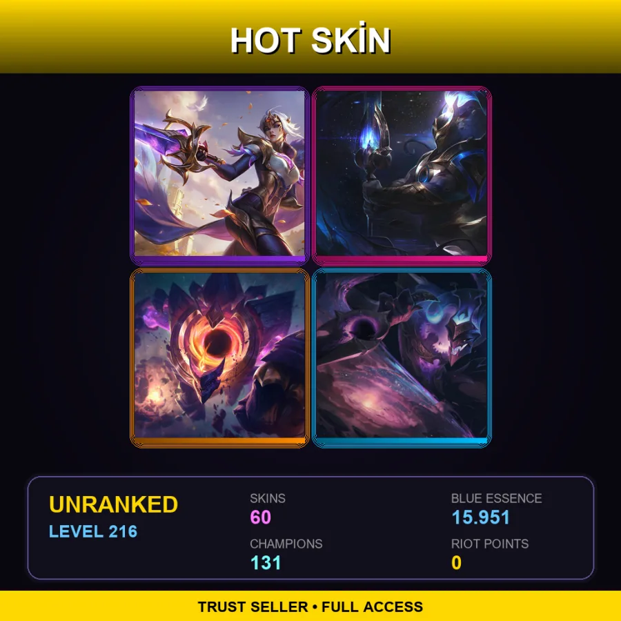 BR | Lv216 | Unranked | 60 Skin | 131 Champ