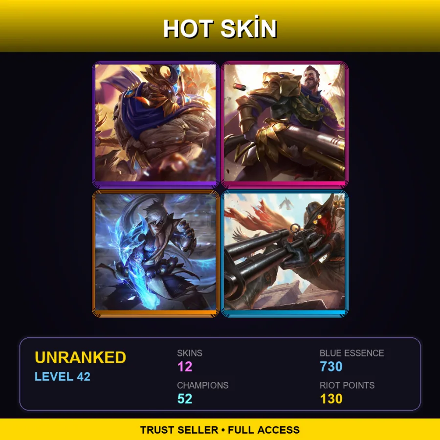 EUW | Lv42 | Unranked | 12 Skin | 52 Champ — Final Boss Veigar