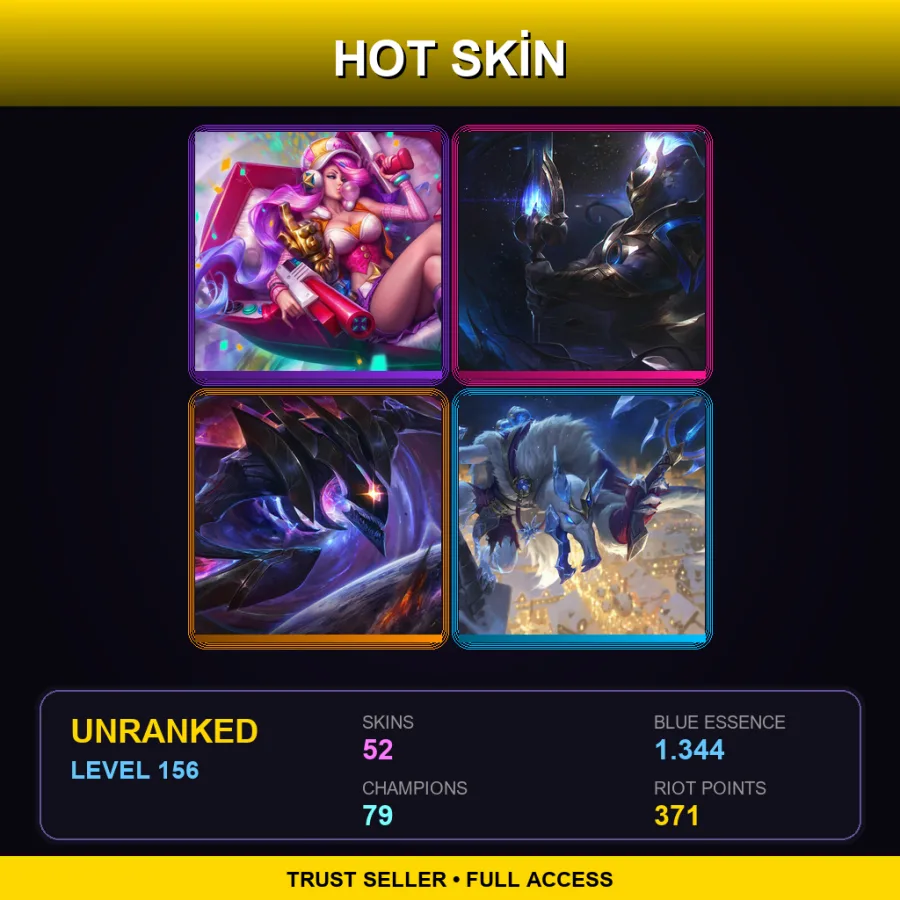 ME | Arcade Miss Fortune | Cosmic Defender Xin Zhao | Dark Star Kha'Zix | Ice King Twitch | 52 Skin | 79 Champ | Lv156