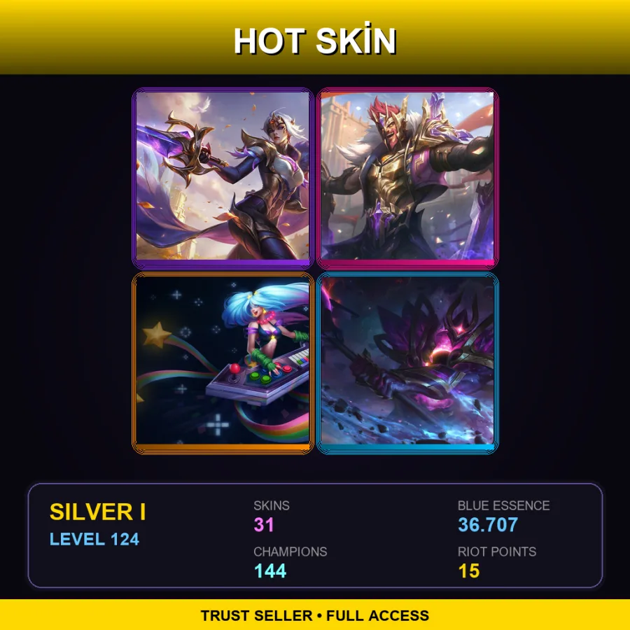 VN | Lv124 | Silver I | 31 Skin | 144 Champ