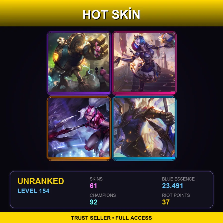 EUNE | Lv154 | Unranked | 61 Skin | 92 Champ — Arctic Ops Kennen