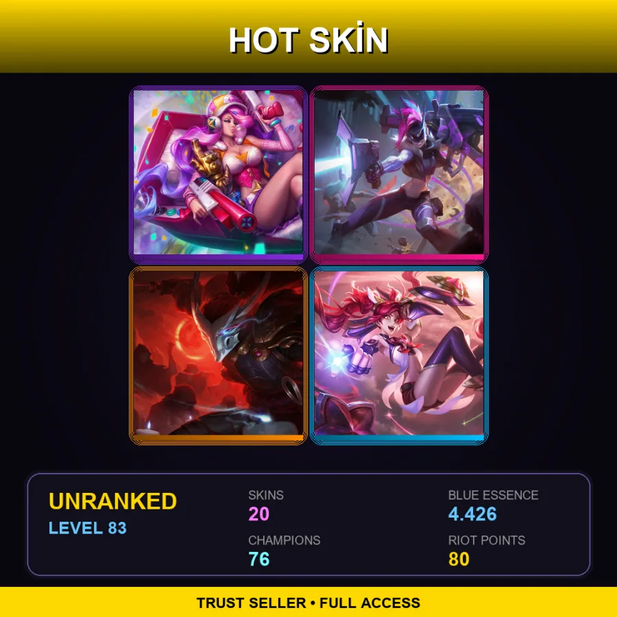 LAN | Lv83 | Unranked | 20 Skin | 76 Champ