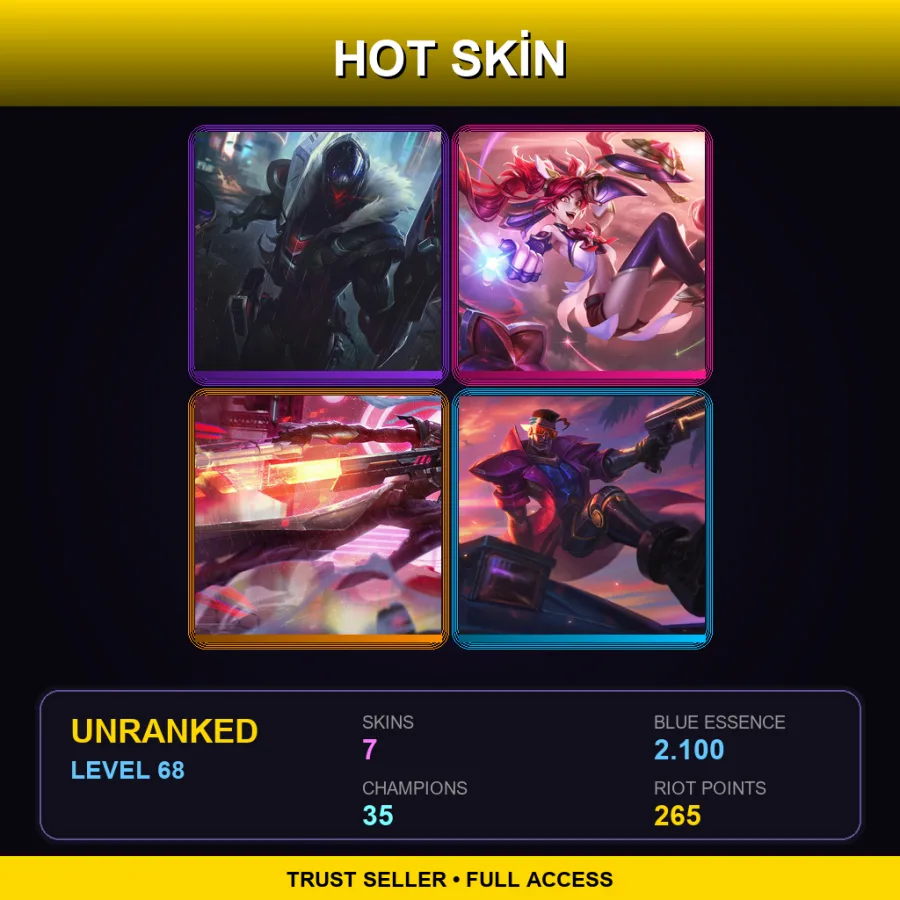 LAS | Lv68 | Unranked | 7 Skin | 35 Champ