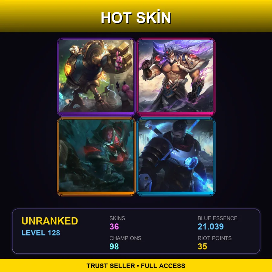 LAS | Lv128 | Unranked | 36 Skin | 98 Champ — Battle Academia Garen