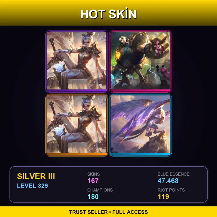 SG | Lv329 | Silver III | 167 Skin | 180 Champ