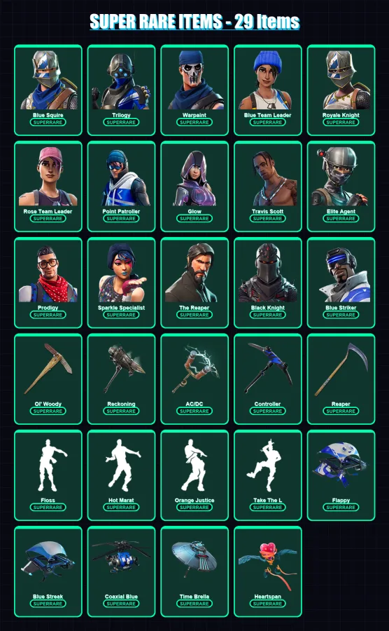 [PC/XBOX] | Blue Squire | Trilogy | Warpaint | Blue Team Leader | Royale Knight | 237 skin | 189 pickaxe | 146 emote | 170 glider | Lv2681 — Game account