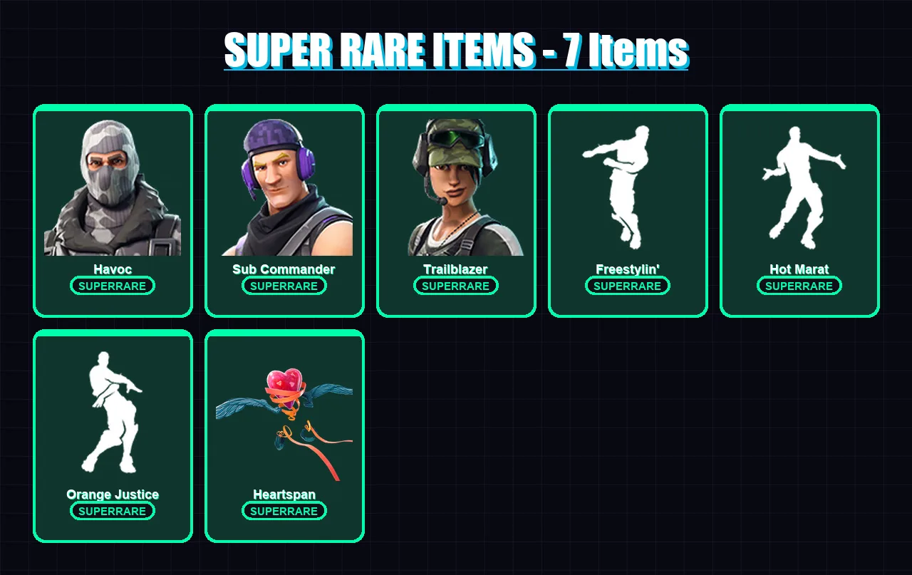 [PC/XBOX/PSN] | Havoc | Sub Commander | Trailblazer | Blackheart | The Prisoner | 40 skin | 29 pickaxe | 46 emote | 41 glider | Lv418