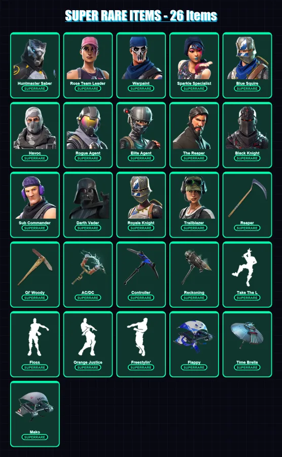 [PC/XBOX/PSN] | Huntmaster Saber | Rose Team Leader | Warpaint | 142 skin | Lv1286