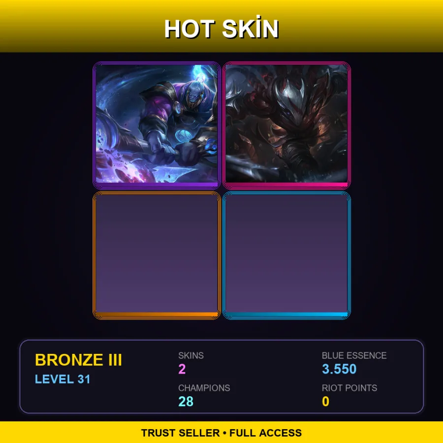 NA | Lv31 | Bronze III | 2 Skin | 28 Champ