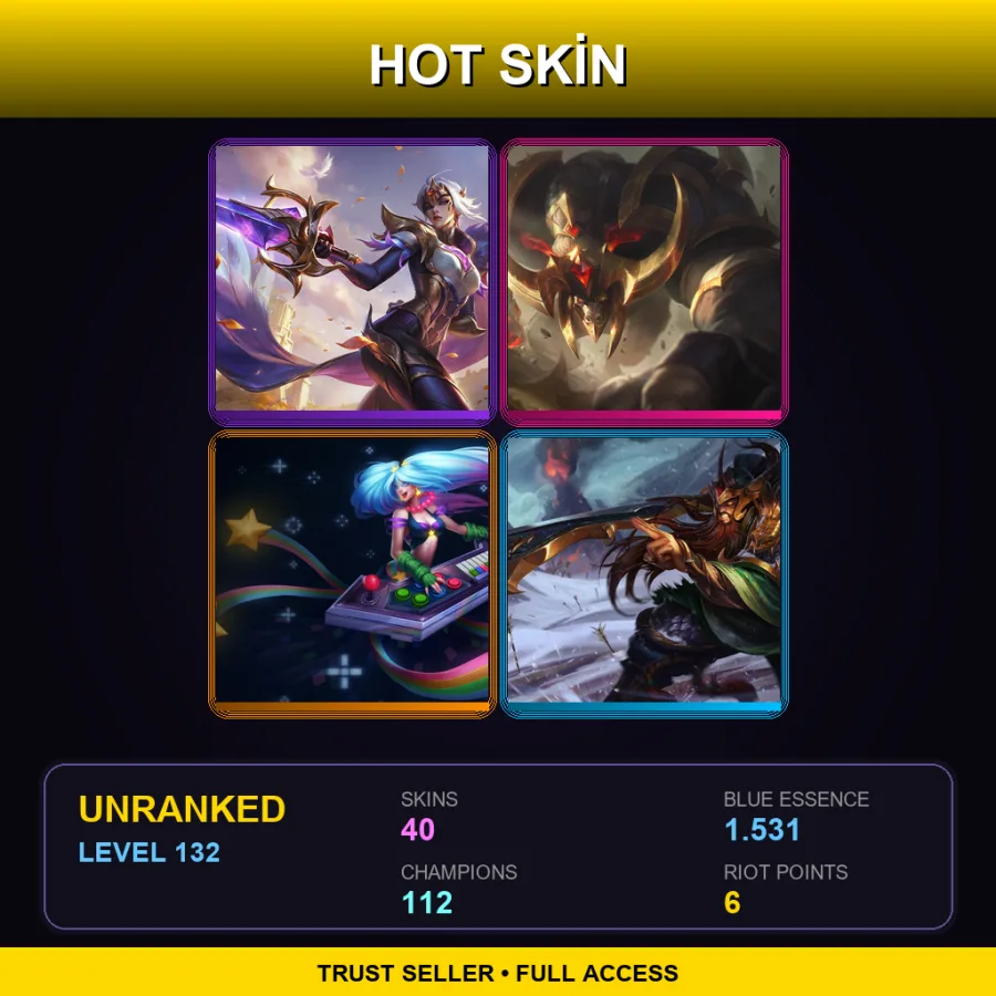 EUW | Lv132 | Unranked | 40 Skin | 112 Champ — Street Demons Neeko