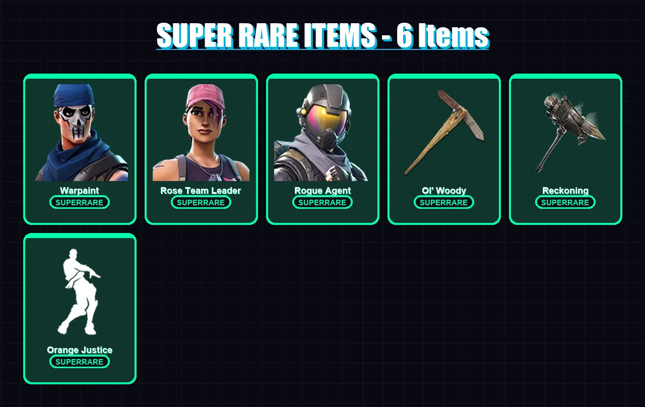 [PC/XBOX/PSN] | Warpaint | Rose Team Leader | Rogue Agent | Carbide | Drift | 31 skin | 26 pickaxe | 33 emote | 28 glider | Lv302