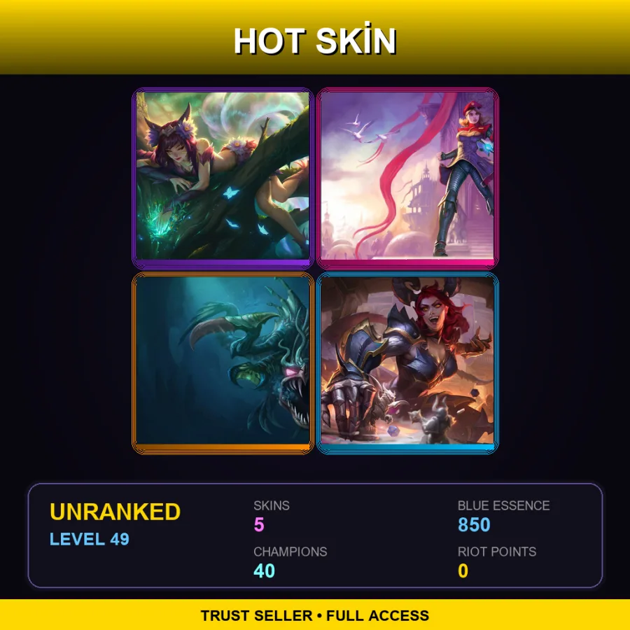 LAN | Lv49 | Unranked | 5 Skin | 40 Champ