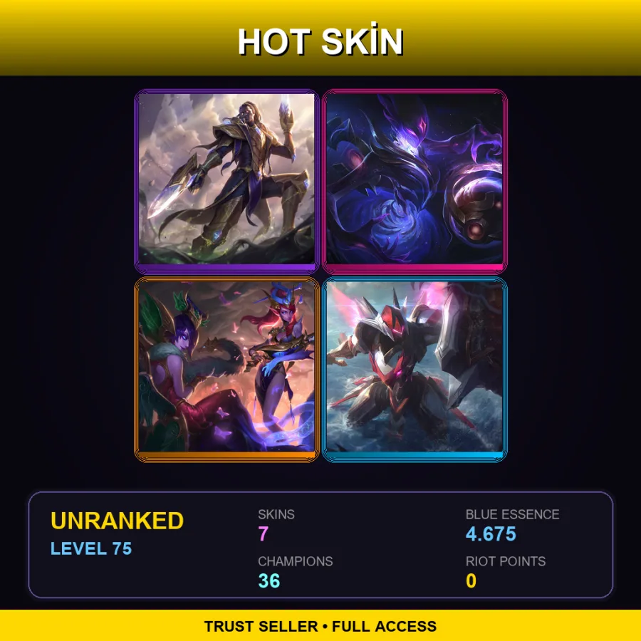 LAS | Lv75 | Unranked | 7 Skin | 36 Champ