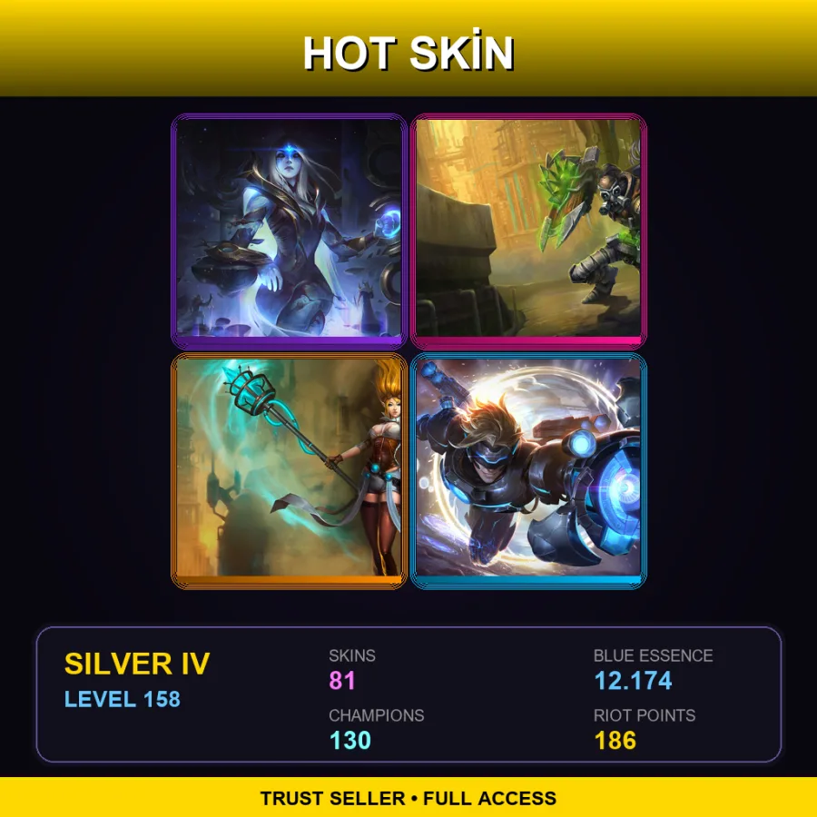 NA | Lv158 | Silver IV | 81 Skin | 130 Champ