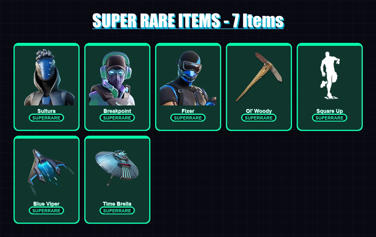 [PS4/PS5/XBOX/PC] | Sultura | Breakpoint | Fixer | The Origin | Snap | 93 skin | 100 pickaxe | 80 emote | 83 glider | Lv1297