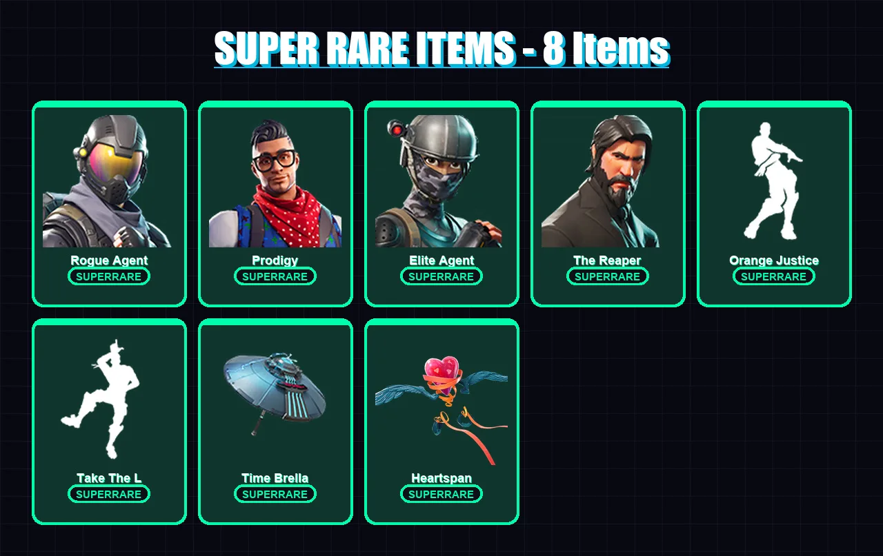 [PC/XBOX] | Rogue Agent | Prodigy | Elite Agent | The Reaper | Zenith | 79 skin | 43 pickaxe | 78 emote | 56 glider | Lv504