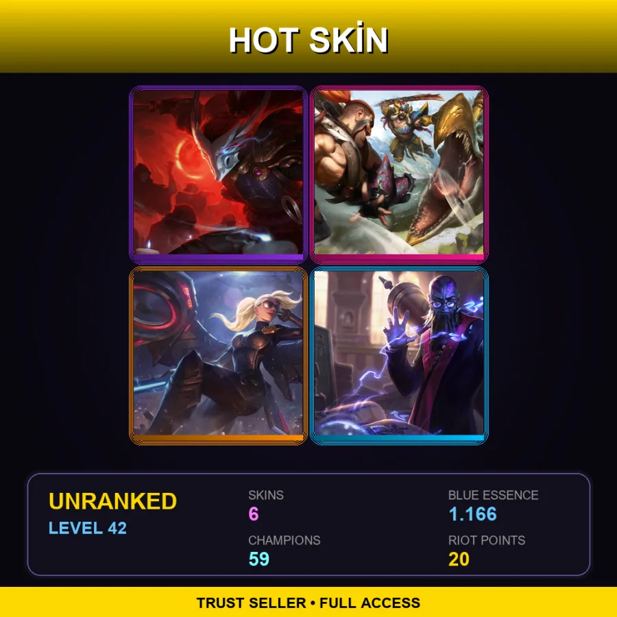 EUW | Lv42 | Unranked | 6 Skin | 59 Champ — Beast Hunter Tryndamere