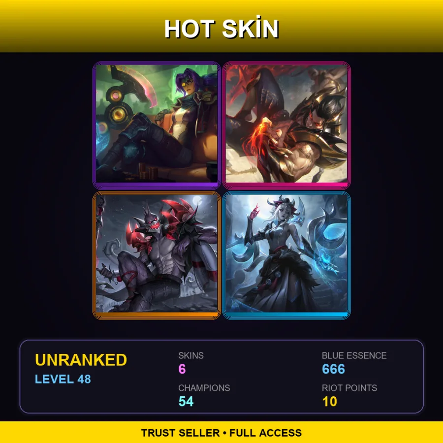 LAS | Lv48 | Unranked | 6 Skin | 54 Champ — Fright Night Pyke