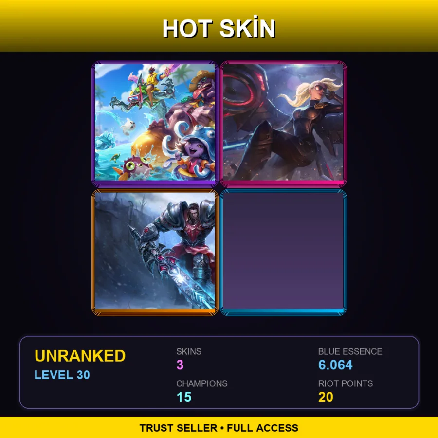 EUNE | Lv30 | Unranked | 3 Skin | 15 Champ