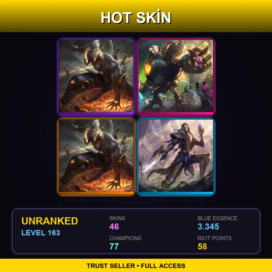 EUNE | Prestige Nightbringer Lee Sin (2022) | Victorious Blitzcrank | Prestige Nightbringer Lee Sin | Victorious Lucian | 46 Skin | 77 Champ | Lv163