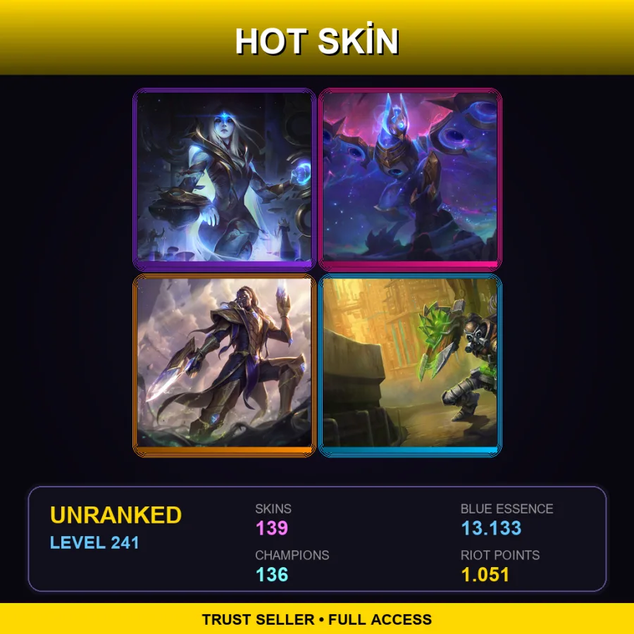 NA | Lv241 | Unranked | 139 Skin | 136 Champ