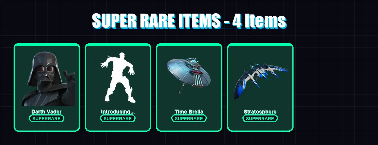 [PS4/PS5/XBOX/PC] | Darth Vader | Menace | Raz | Predator | The Imagined | 142 skin | 160 pickaxe | 133 emote | 158 glider | Lv2235