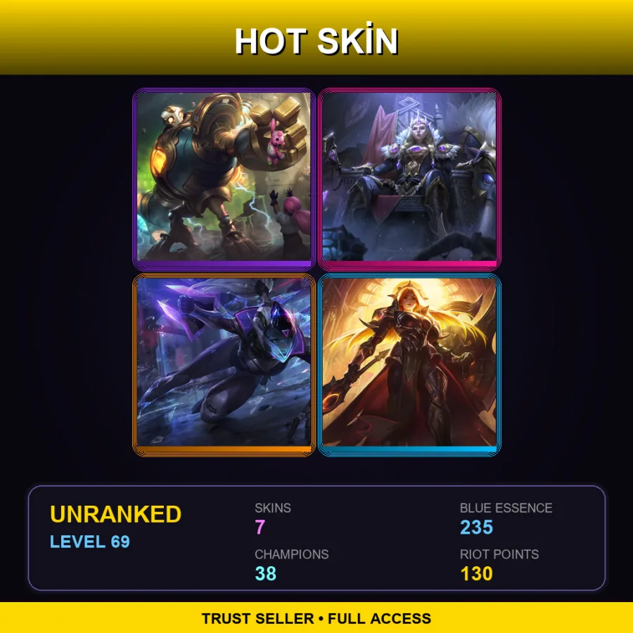 EUW | Lv69 | Unranked | 7 Skin | 38 Champ — Garen Skin 43
