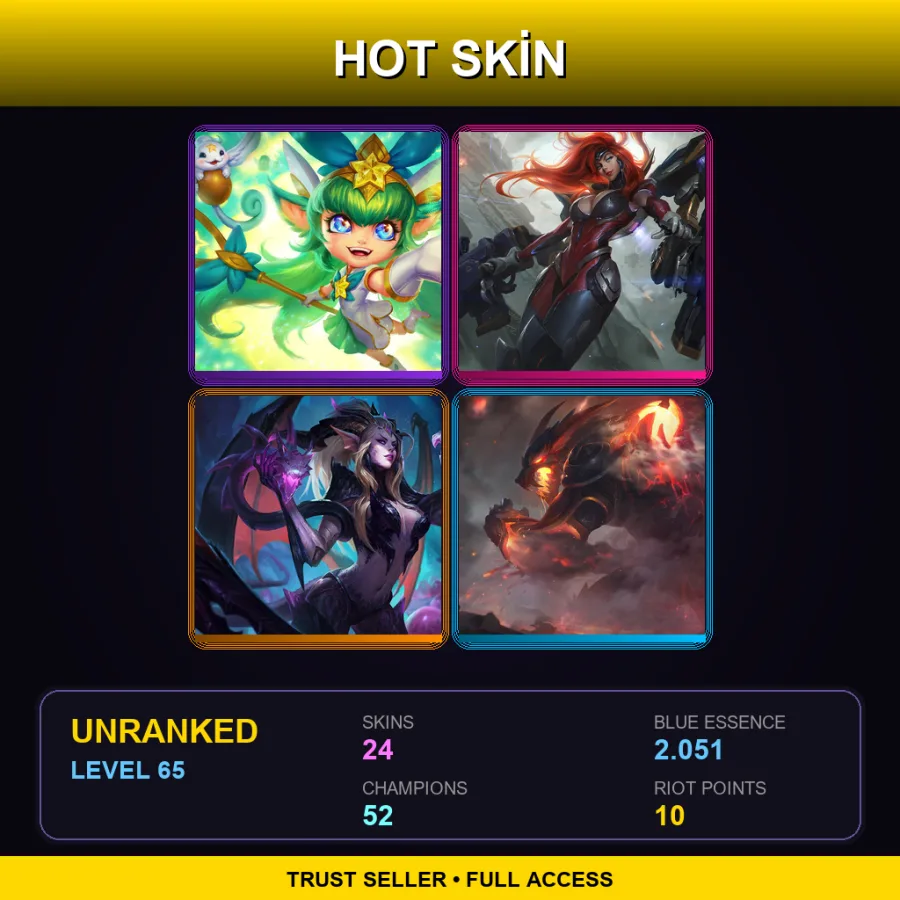 LAS | Lv65 | Unranked | 24 Skin | 52 Champ — Dragon Sorceress Zyra