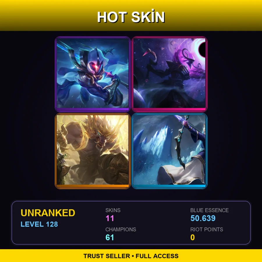 TR | Lv128 | Unranked | 11 Skin | 61 Champ
