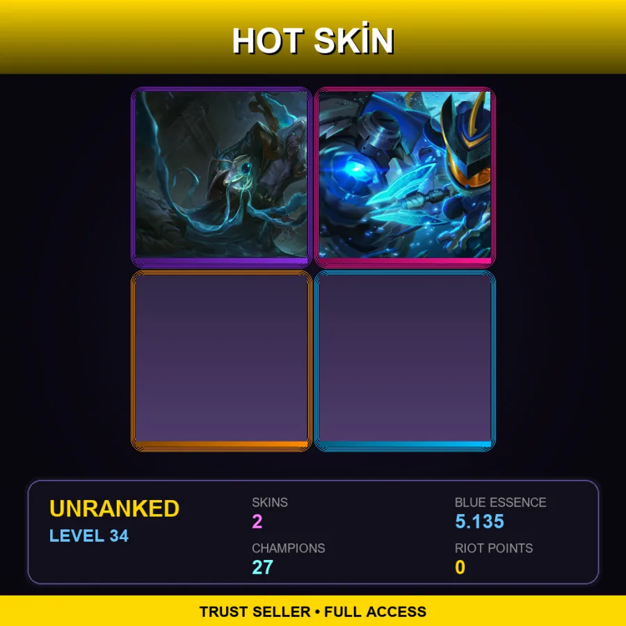LAS | Lv34 | Unranked | 2 Skin | 27 Champ