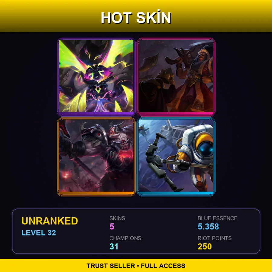 ME | Lv32 | Unranked | 5 Skin | 31 Champ