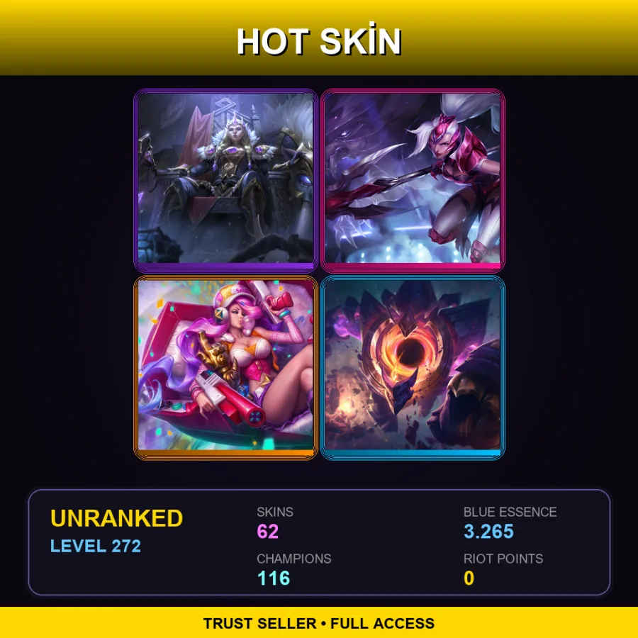 BR | Lv272 | Unranked | 62 Skin | 116 Champ